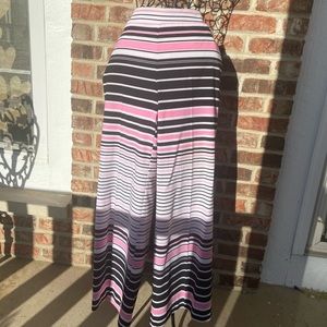 STRIPED BLACK AND PINK TROUSER PANTS